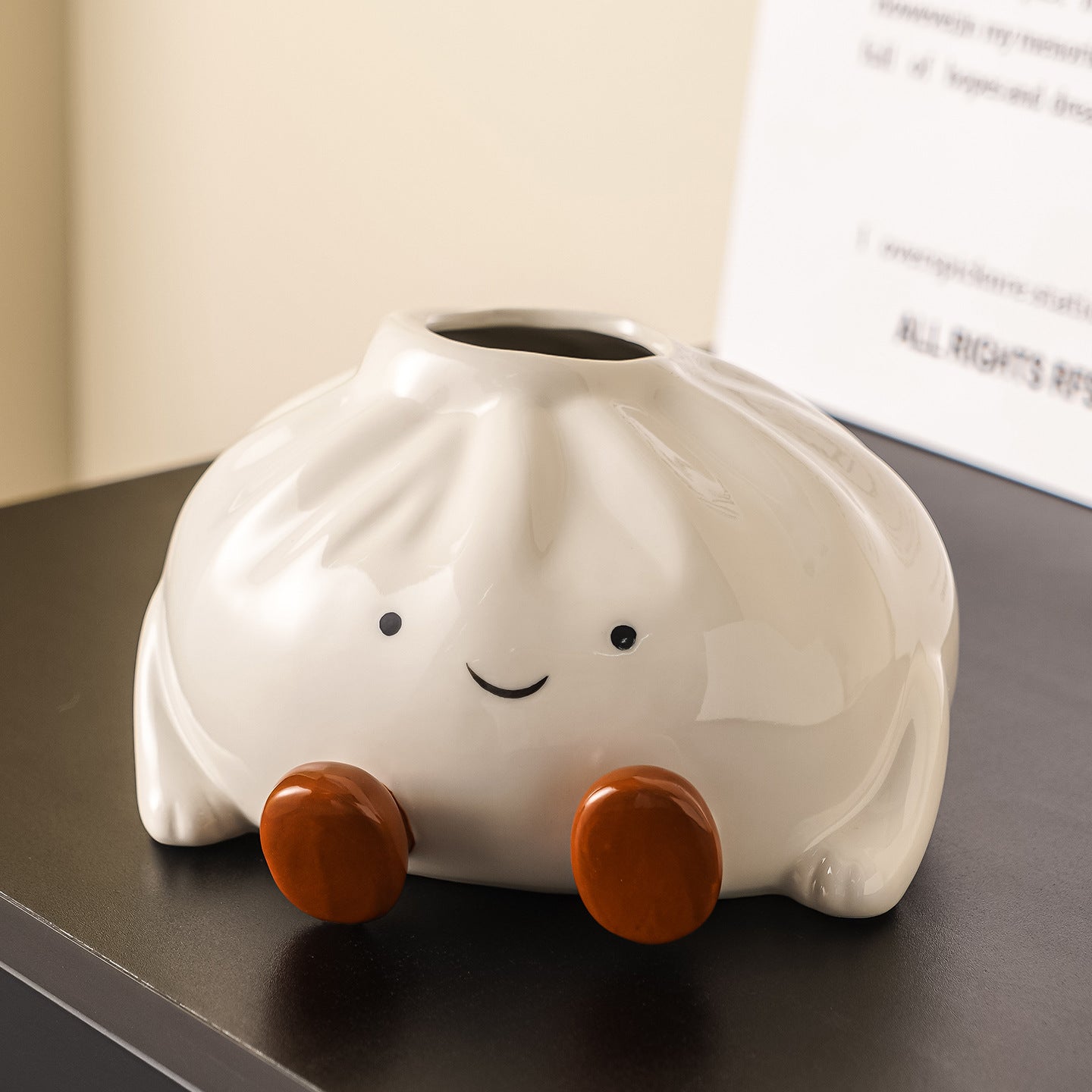 Cute Steamed Bun Ceramic Tissue Box