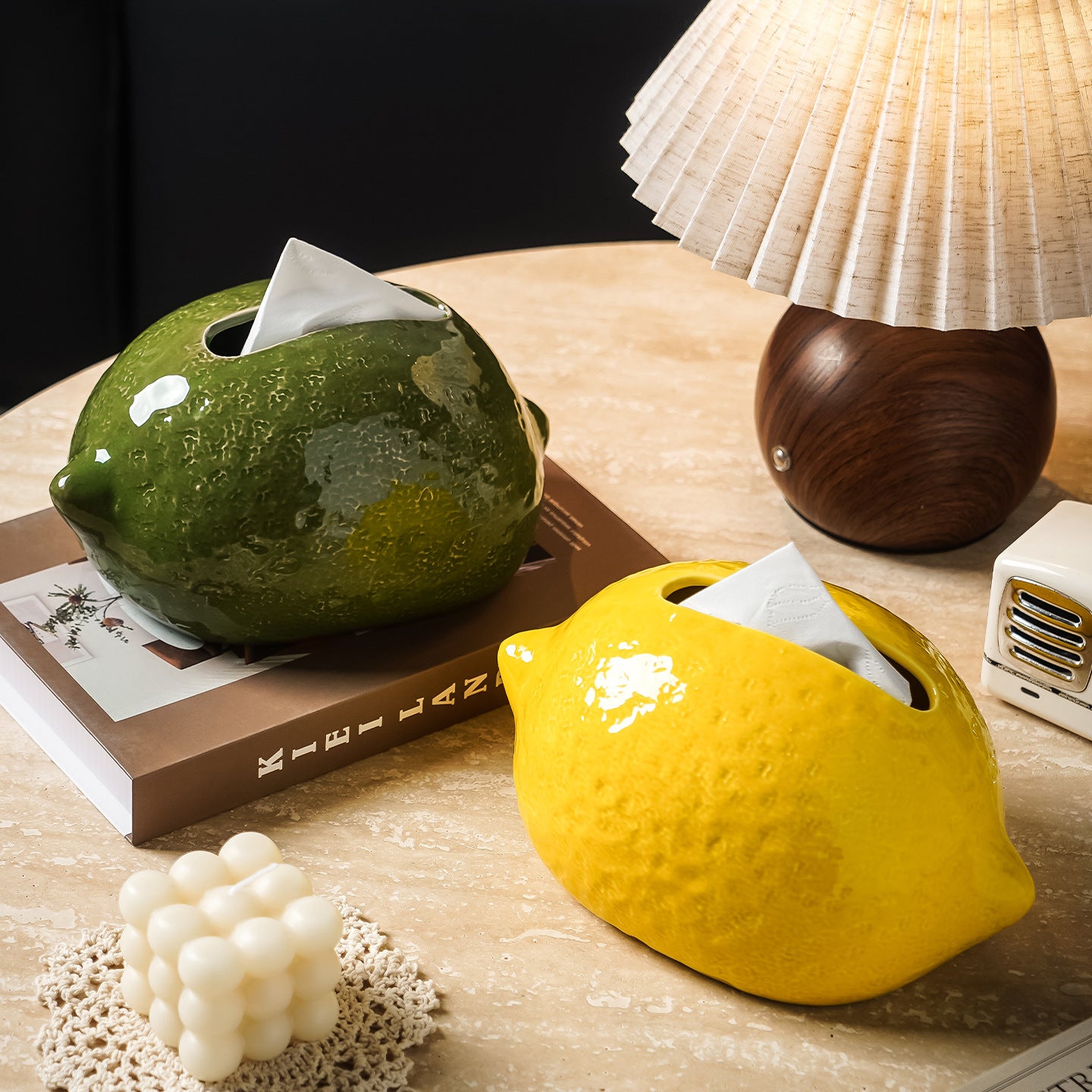 Lemon Ceramic Tissue Box