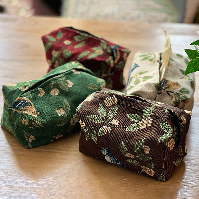 Floral Fabric Tissue Holder