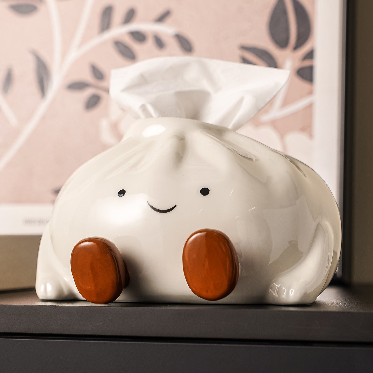 Cute Steamed Bun Ceramic Tissue Box