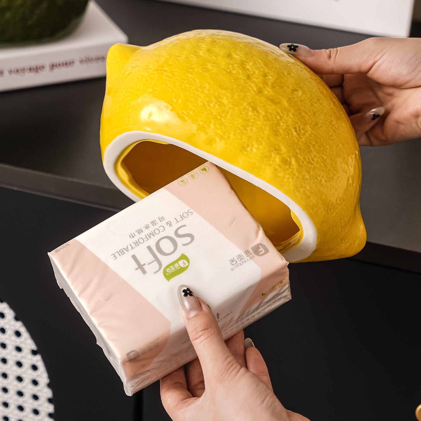 Lemon Ceramic Tissue Box