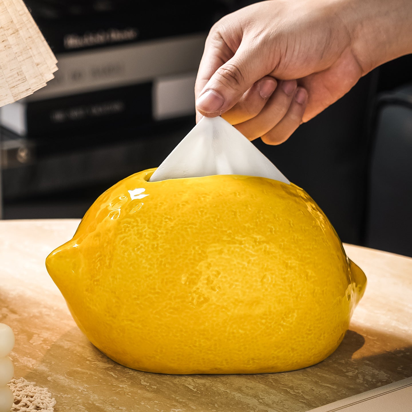 Lemon Ceramic Tissue Box