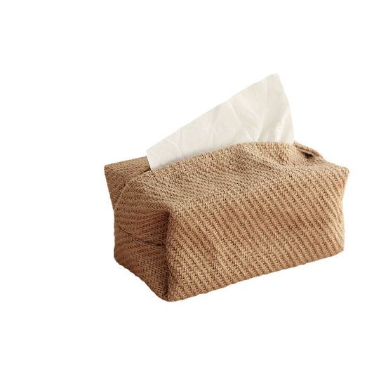 Woven Cotton Linen Tissue Pouch